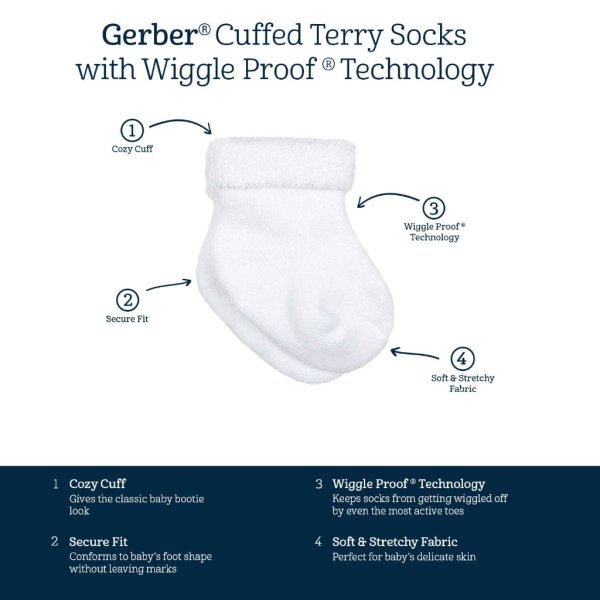 12 pack baby boys all star terry wiggle proof® socks0 3m (polybag)9