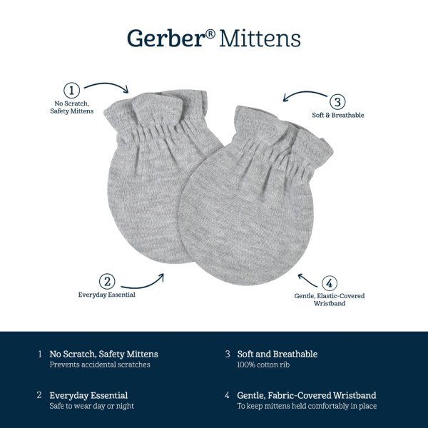 8 piece baby neutral bear caps & mittens setnewborn (polybag)4