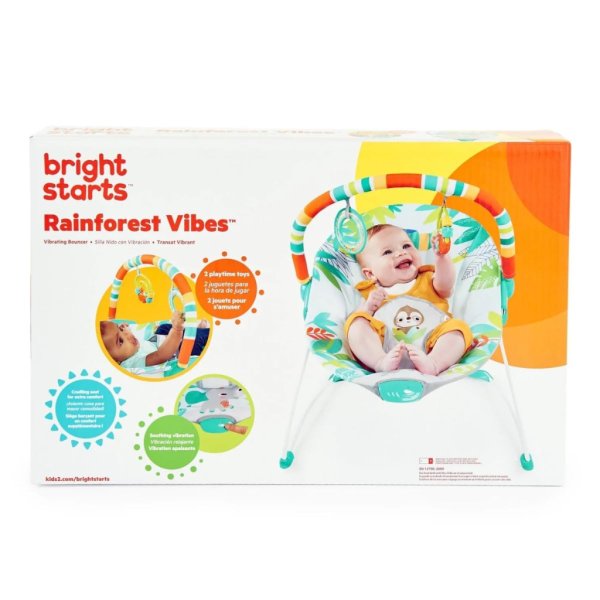 bright starts baby bouncer soothing vibrations infant seat rainforest vibes9