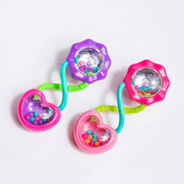 bright starts rattle and shake barbell toy pretty in pink2