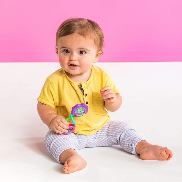 bright starts rattle and shake barbell toy pretty in pink4