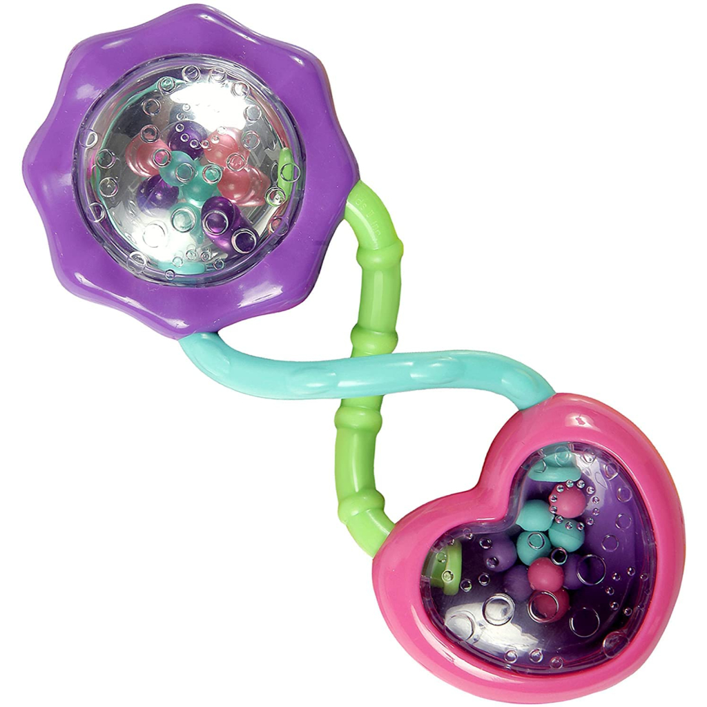 bright starts rattle and shake barbell toy pretty in pink6