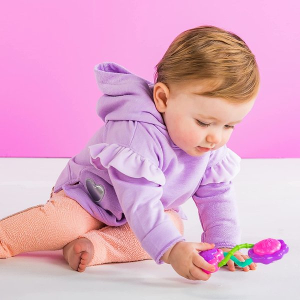 bright starts rattle and shake barbell toy pretty in pink8