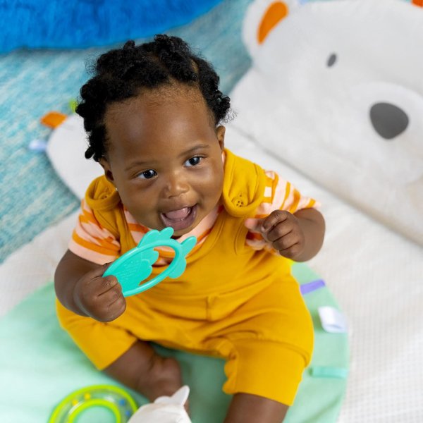 bright starts tummy time prop & play baby activity mat polar bear 35 x 29.5 in10