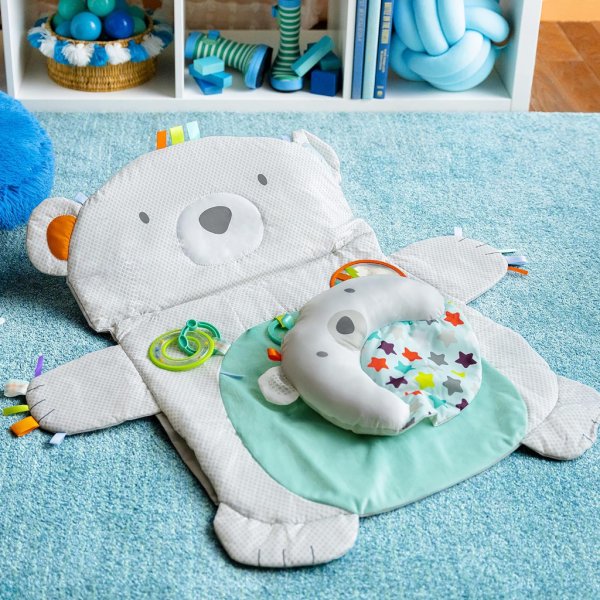 bright starts tummy time prop & play baby activity mat polar bear 35 x 29.5 in11