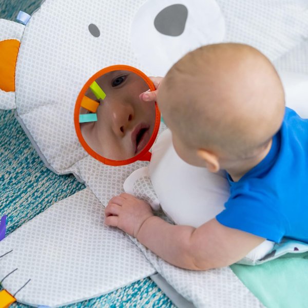 bright starts tummy time prop & play baby activity mat polar bear 35 x 29.5 in7