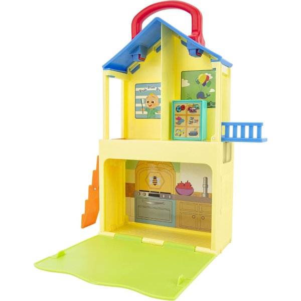 cocomelon's pop n' play house transforming playset features jj, jellybean, and house accessories – toys for kids, toddlers, and preschoolers11