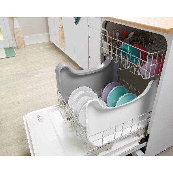 fisher price baby spacesaver simple clean high chair baby to toddler portable dining seat with removable tray liner, pencil strokes1