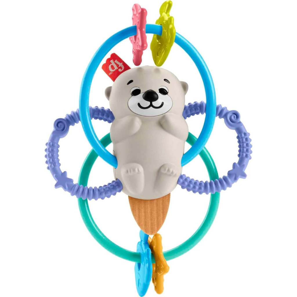 fisher price baby toys twist & teethe otter 2 in 1 rattle1