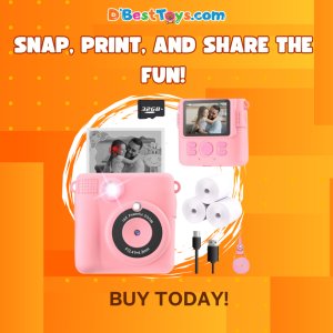 Instant Print Camera for Kids, Christmas Birthday Gifts Pink