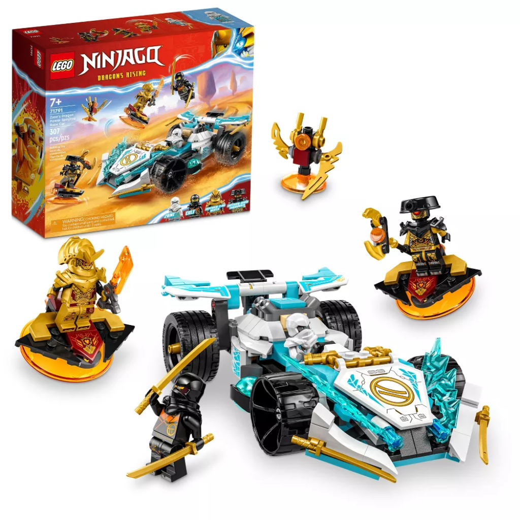 lego ninjago zane’s dragon power spinjitzu race car 71791 building toy set3