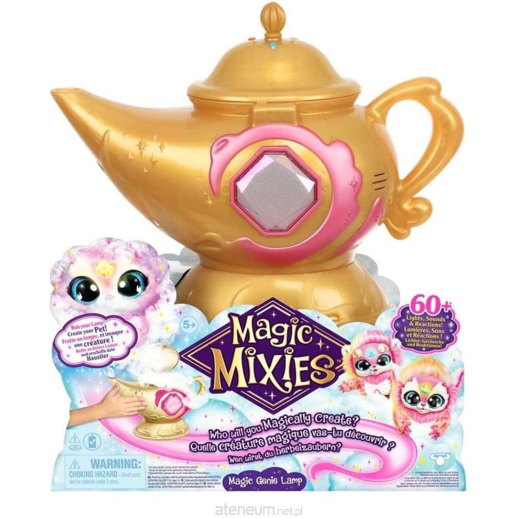 magic mixies magic genie lamp with interactive 8 pink plush toy