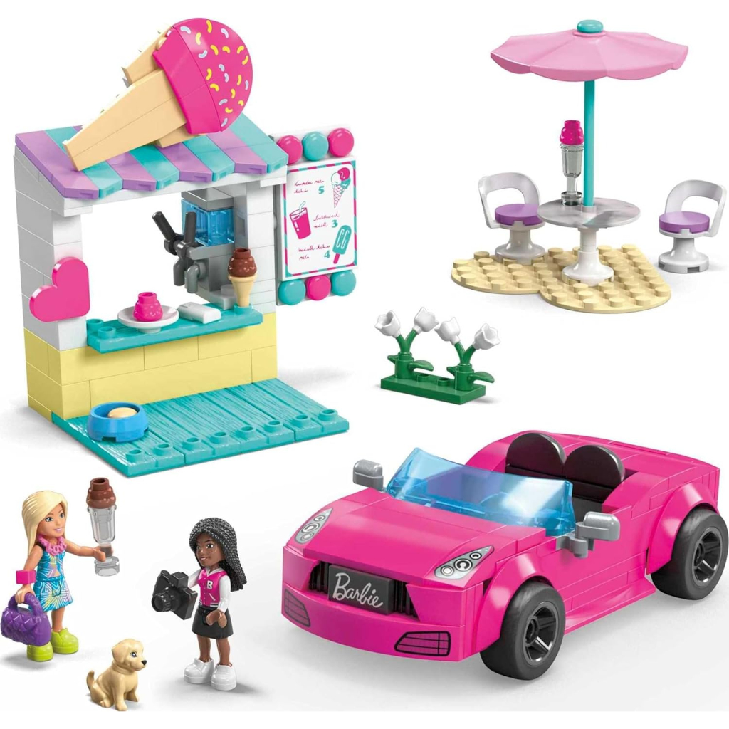 mega barbie convertible & ice cream stand1