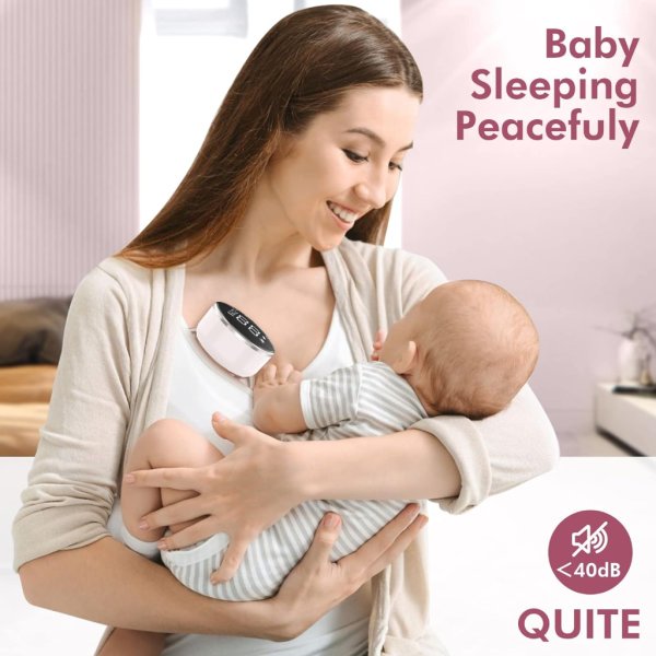 nanalazy wearable breast pump hands free of longer battery life & led display, portable electric breast pump5