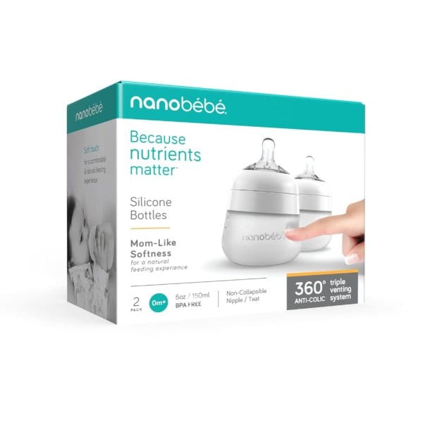 nanobébé flexy silicone baby bottle, anti colic2