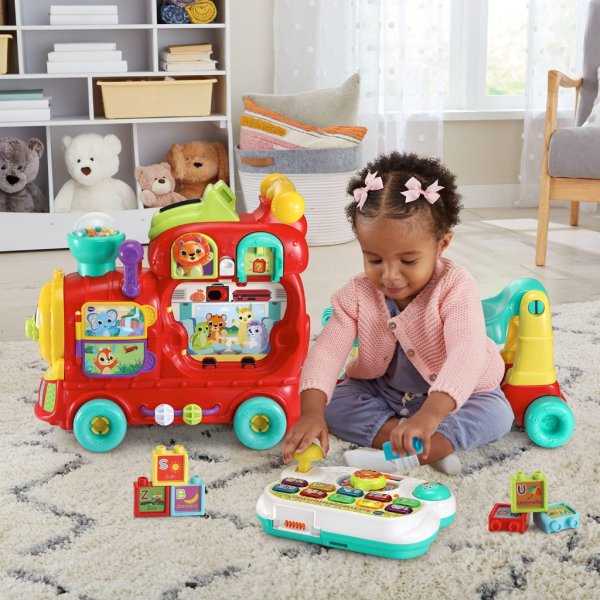 vtech 4 in 1 learning letters train sit to stand walker and ride on10