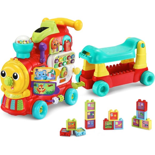 vtech 4 in 1 learning letters train sit to stand walker and ride on5