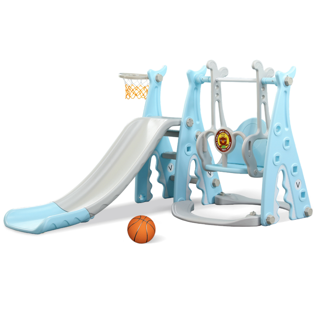 ealing toddlers slide and swing set 4 in 1 kids freestanding climber slide playset2