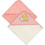 2-Pack Baby Girls Kitty Floral Hooded Towel
