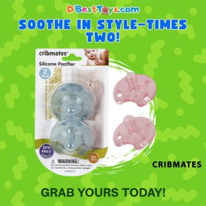 Cribmates 2 Pack Silicone Pacifier