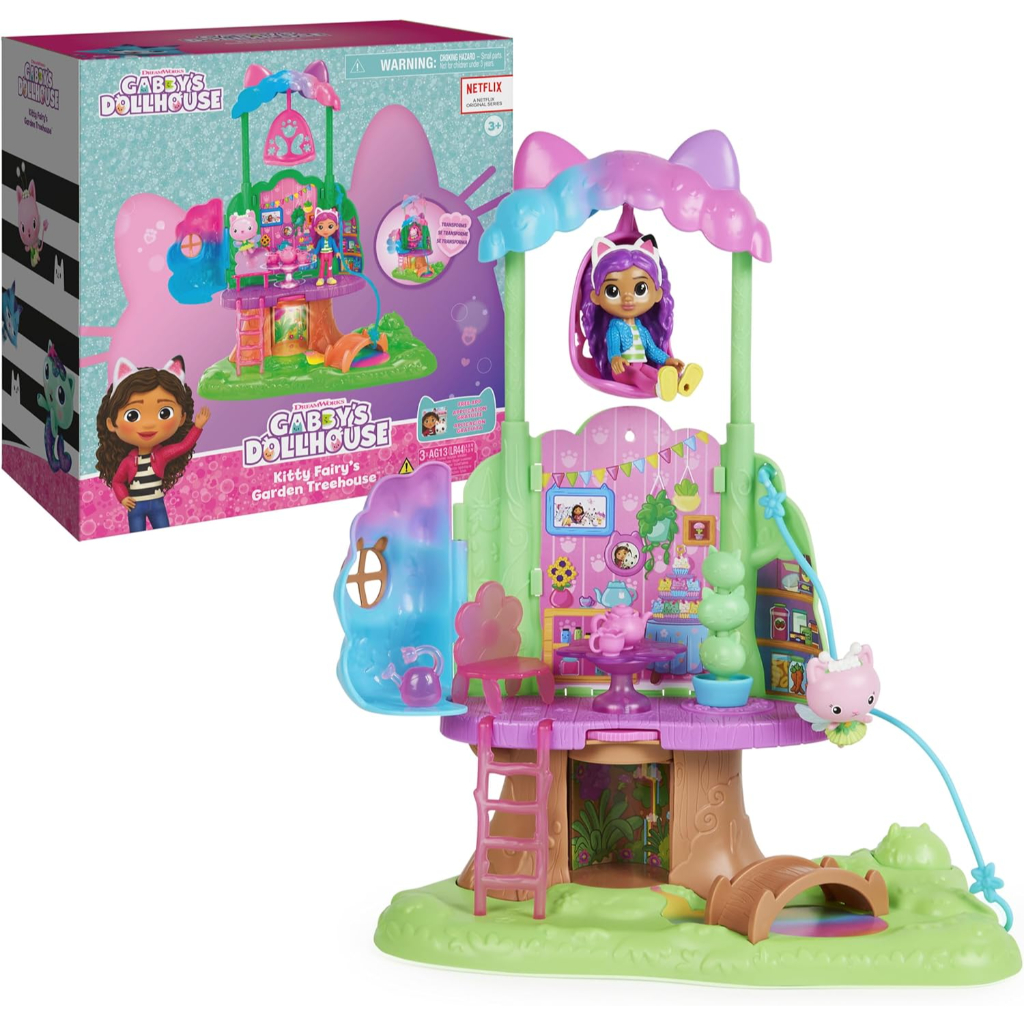 gabby's dollhouse kitty fairy's garden treehouse (4)