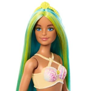 barbie mermaid doll with green & blue hair, blue tail2