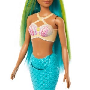 barbie mermaid doll with green & blue hair, blue tail3