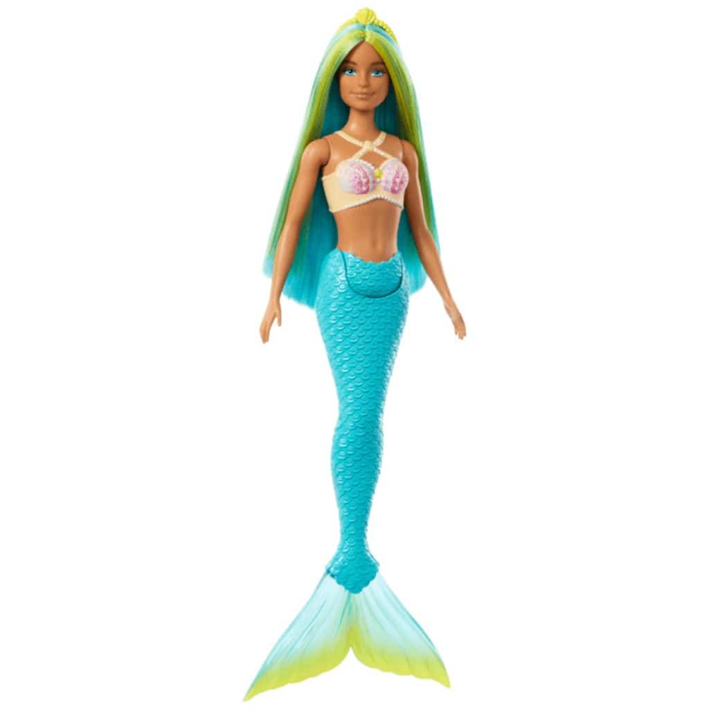 barbie mermaid doll with green & blue hair, blue tail4 barbie mermaid doll with green & blue hair, blue tail4