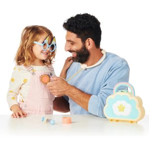 bluey cloud bag , doctor check up set, toy playset with 7 play pieces1