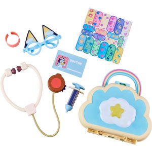 bluey cloud bag , doctor check up set, toy playset with 7 play pieces5