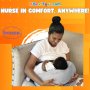 Boppy Anywhere Nursing Pillow Support, Soft Gray Heathered with Stretch Belt