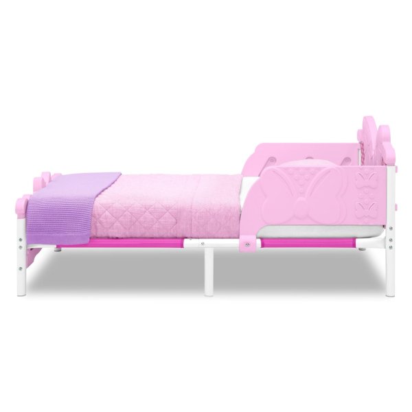 delta children minnie mouse 3d toddler bed, pink1