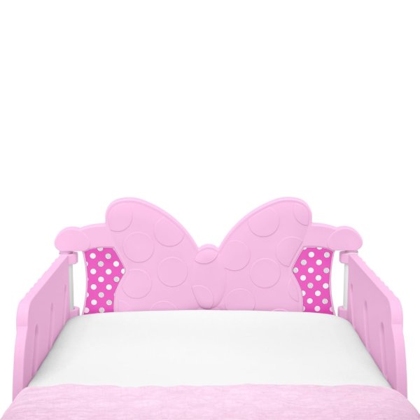 delta children minnie mouse 3d toddler bed, pink3