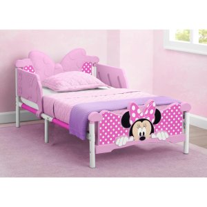 delta children minnie mouse 3d toddler bed, pink8