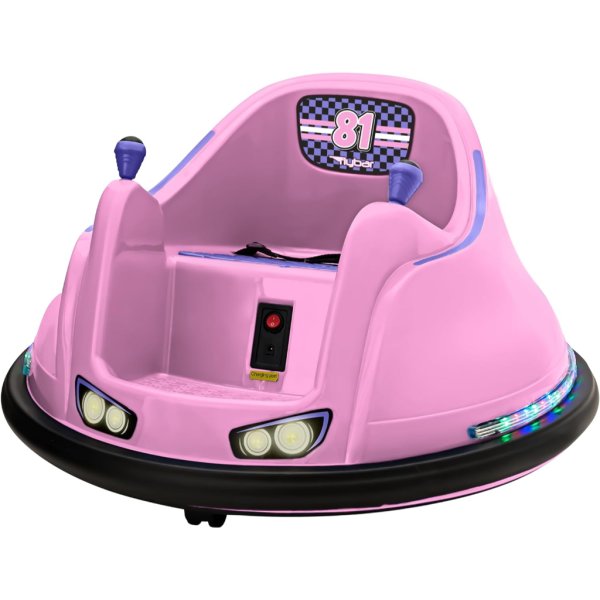 flybar funpark 6v bumper car for toddlers pink3