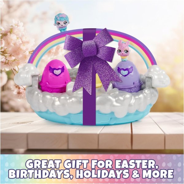 hatchimals alive, spring basket with 6 mini figures, 3 self hatching eggs, fun gift7