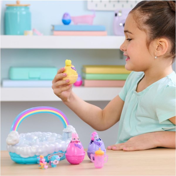 hatchimals alive, spring basket with 6 mini figures, 3 self hatching eggs, fun gift8