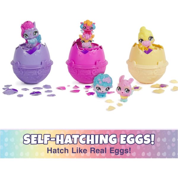 hatchimals alive, spring basket with 6 mini figures, 3 self hatching eggs, fun gift9