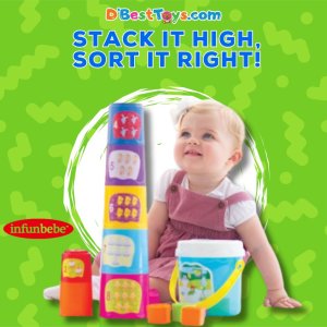 Infunbebe -Stacking n Shape Sorter Bucket