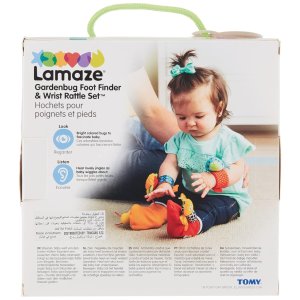 lamaze gardenbug baby foot finder socks & wrist rattle set10