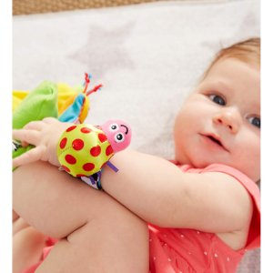 lamaze gardenbug baby foot finder socks & wrist rattle set3