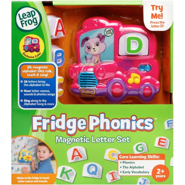 leapfrog fridge phonics magnetic letter set, pink small5