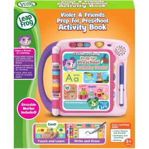 leapfrog violet and friends prep for preschool activity book, pink4