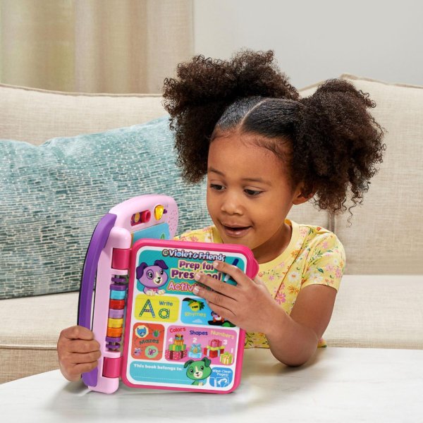 leapfrog violet and friends prep for preschool activity book, pink8