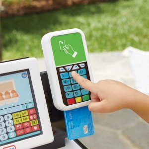 little tikes first self checkout stand play cash register with realistic lights & sounds and 405