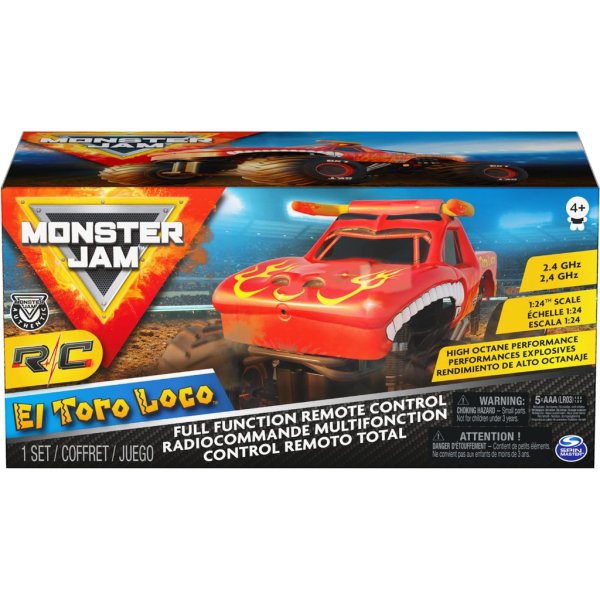 monster jam, official el toro loco remote control monster truck2