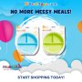 Munchkin® Stay Put™ Divided Suction Toddler Plates, Blue/Green