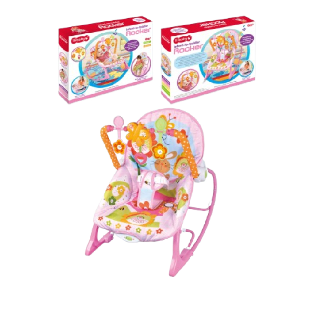 musical baby rocker pink
