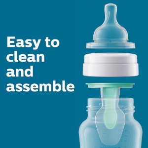 philips avent anti colic baby bottle with airfree vent, 4oz, 1pk, clear11