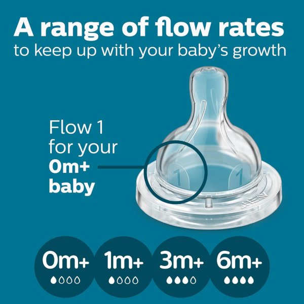 philips avent anti colic baby bottle with airfree vent, 4oz, 1pk, clear8
